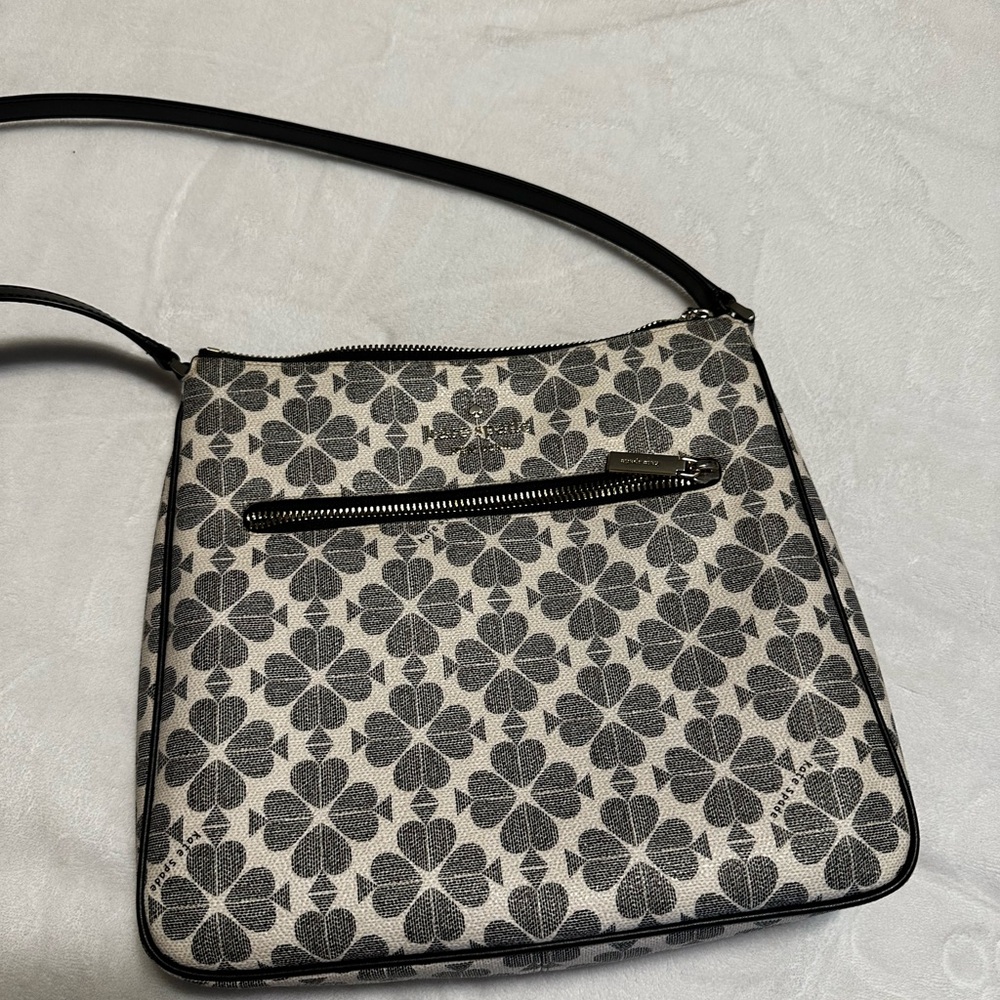 kate spade Black & Cream Floral Crossbody Bag